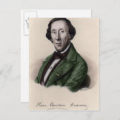 Carte Postale Portrait de Hans Christian Andersen (Devant / Derrière)