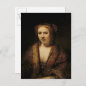 Carte Postale Portrait de Hendrikje Stoffels (Devant / Derrière)