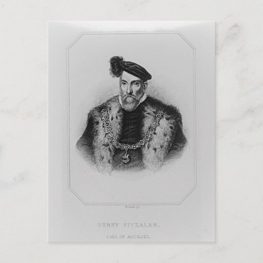 Carte Postale Portrait de Henry Fitzalan, 12e comte de (Devant)