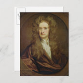 Carte Postale Portrait de Isaac Newton 1702 (Devant / Derrière)