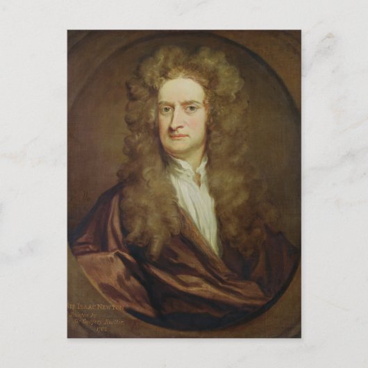 Carte Postale Portrait de Isaac Newton 1702 (Devant)
