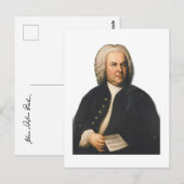 Carte Postale Portrait de J.S. Bach (Devant / Derrière)