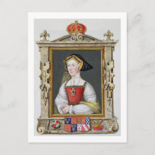 Carte Postale Portrait de Jane Seymour (c.1509-37) 3e reine du