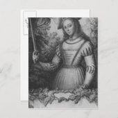Carte Postale Portrait de Jeanne d'Arc (Devant / Derrière)