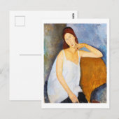 Carte Postale Portrait de Jeanne Hébuterne, Modigliani (Devant / Derrière)