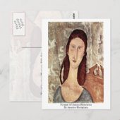 Carte Postale Portrait De Jeanne Hebuterne Par Amedeo Modigliani (Devant / Derrière)