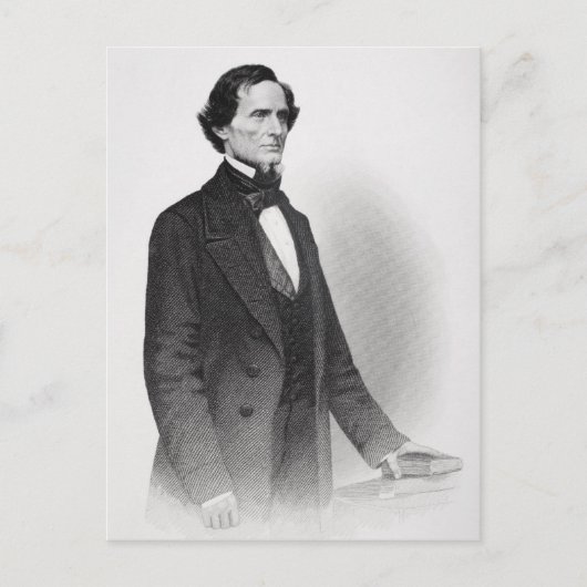 Carte Postale Portrait de Jefferson Davis (Devant)