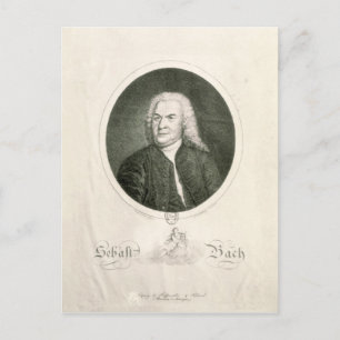 Carte Postale Portrait de Johann Sebastian Bach