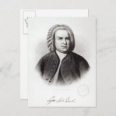 Carte Postale Portrait de Johann Sebastian Bach (Devant / Derrière)