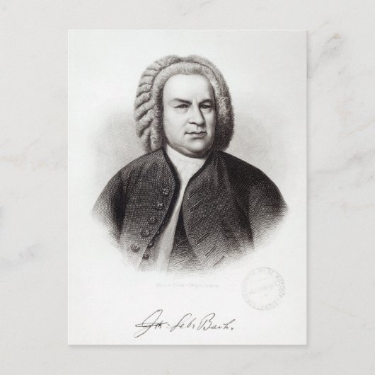 Carte Postale Portrait de Johann Sebastian Bach (Devant)