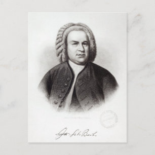 Carte Postale Portrait de Johann Sebastian Bach