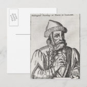 Carte Postale Portrait de Johannes Gutenberg (Devant / Derrière)