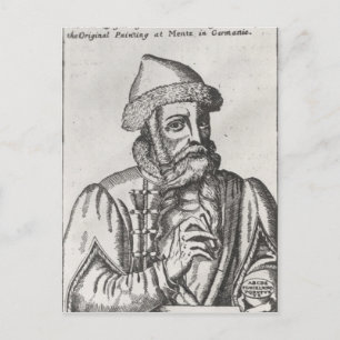 Carte Postale Portrait de Johannes Gutenberg