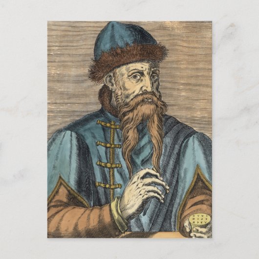 Carte Postale Portrait de Johannes Gutenberg 2 (Devant)
