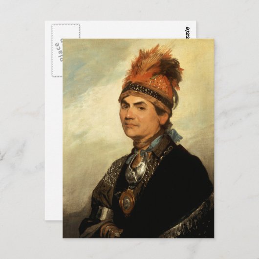 Carte Postale Portrait de Joseph Brant par Gilbert Stuart (Devant / Derrière)
