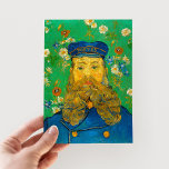 Carte Postale Portrait de Joseph Roulin | Vincent Van Gogh<br><div class="desc">Portrait de Joseph Roulin (1889) de l'artiste post-impressionniste néerlandais Vincent Van Gogh. La peinture originale est une huile sur toile. Le portrait est l'un des nombreux Van Gogh peints de son ami proche, employé de la poste dans la ville d'Arles, dans le sud de la France. Ce gros plan du...</div>