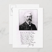 Carte Postale Portrait de Jules Verne (Devant / Derrière)