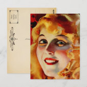 Carte Postale Portrait de June Caprice (Devant / Derrière)