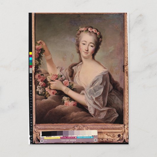 Carte Postale Portrait de la comtesse du Barry en Flora (Devant)