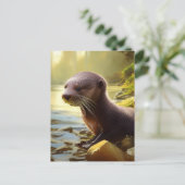 Carte Postale Portrait de la faune de Baby Otter (Debout devant)