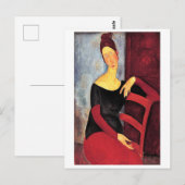 Carte Postale Portrait de la femme de l'artiste, Modigliani (Devant / Derrière)