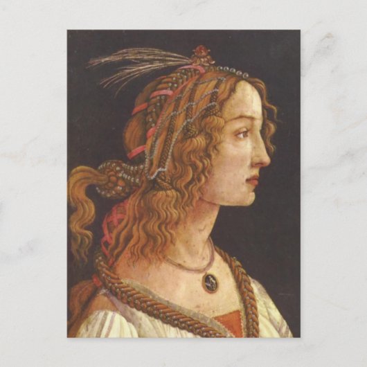 Carte Postale Portrait de la jeune Simonetta Vespucci (Devant)