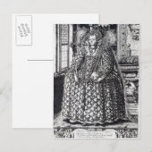 Carte Postale Portrait de la reine Elizabeth I (Devant / Derrière)