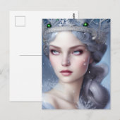 Carte Postale Portrait de la Reine Magique de l'Hiver  (Devant / Derrière)