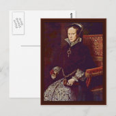 Carte Postale Portrait De La Reine Marie D'Angleterre Par Mor An (Devant / Derrière)