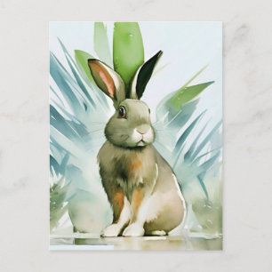 Carte Postale Portrait de lapin 024
