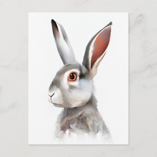 Carte Postale Portrait de lapin 026 (Devant)