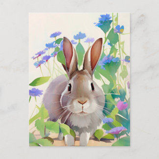Carte Postale Portrait de lapin 036