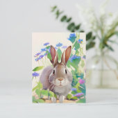 Carte Postale Portrait de lapin 036 (Debout devant)