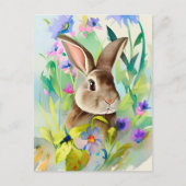 Carte Postale Portrait de lapin 044 (Devant)