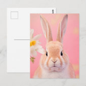 Carte Postale Portrait de lapin 088 (Devant / Derrière)