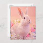 Carte Postale Portrait de lapin 089 (Devant / Derrière)