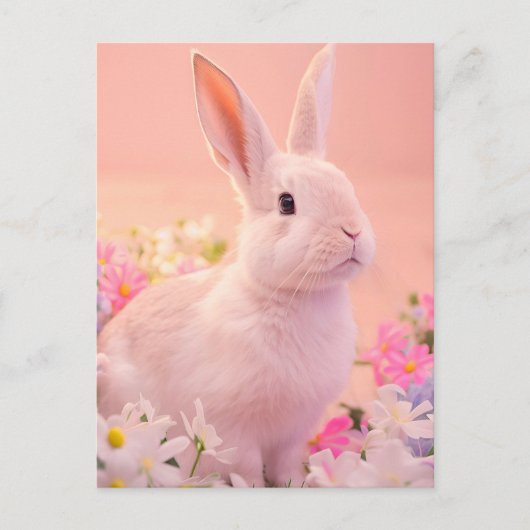 Carte Postale Portrait de lapin 089 (Devant)