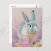 Carte Postale Portrait de lapin 107 (Devant / Derrière)