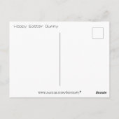 Carte Postale Portrait de lapin mignon (Dos)