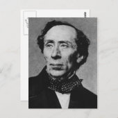 Carte Postale Portrait de l'auteur Hans Christian Andersen (Devant / Derrière)