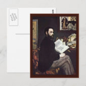 Carte Postale Portrait De L'Emile Zola Par Manet Edouard (Devant / Derrière)