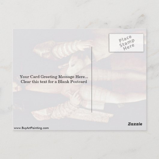 Carte Postale Portrait De L'Empereur Charles V Avec Chien Par Ti (Dos)