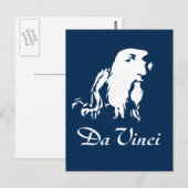 Carte Postale Portrait de Léonard de Vinci (Devant / Derrière)