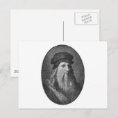 Carte Postale Portrait de Leonardo da vinci (Devant / Derrière)