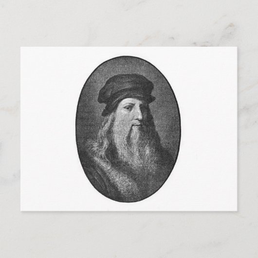 Carte Postale Portrait de Leonardo da vinci (Devant)