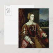 Carte Postale Portrait de l'impératrice Isabelle de Portugal (Devant / Derrière)
