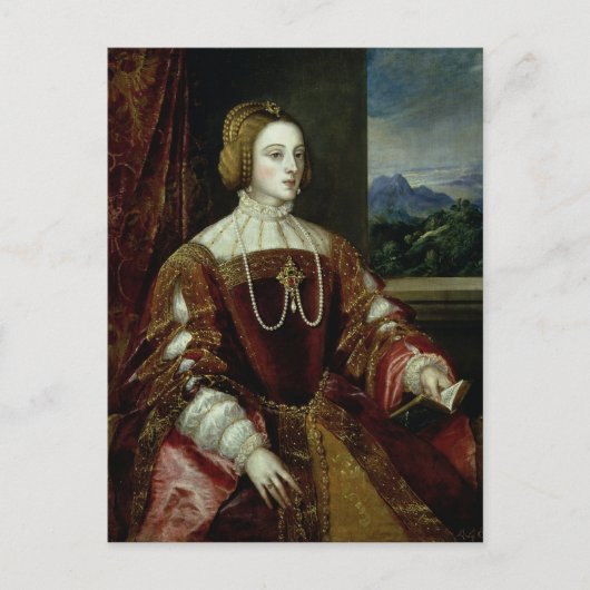 Carte Postale Portrait de l'impératrice Isabelle de Portugal (Devant)