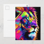 Carte Postale Portrait de Lion (Devant / Derrière)