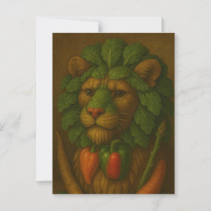 Carte Postale Portrait de Lion Renaissance