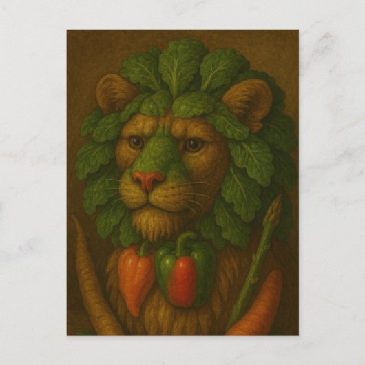 Carte Postale Portrait de Lion Renaissance (Devant)
